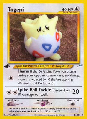 Togepi card from Neo Destiny