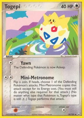 Togepi card from EX Team Rocket Returns