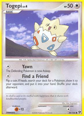 Togepi card from Great Encounters
