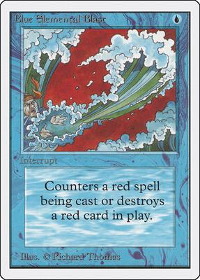 Blue Elemental Blast card from Unlimited Edition