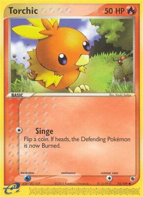 Torchic - 74/109 card from EX Ruby and Sapphire