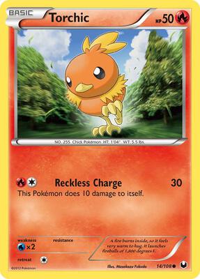 Torchic (14) card from Dark Explorers