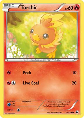 Torchic (15) card from Dark Explorers