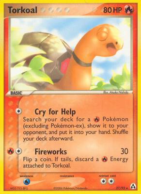 Torkoal card from EX Legend Maker
