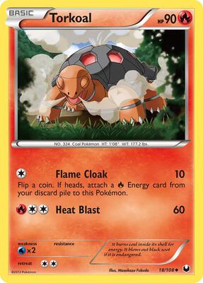 Torkoal card from Dark Explorers