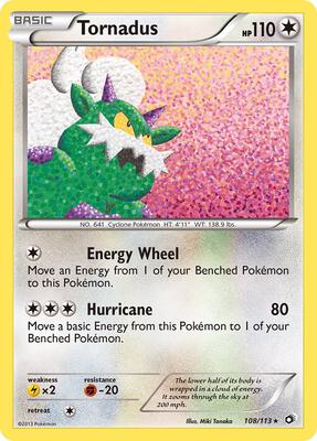 Tornadus card from Legendary Treasures