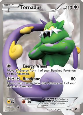 Tornadus (98 Full Art) card from Emerging Powers