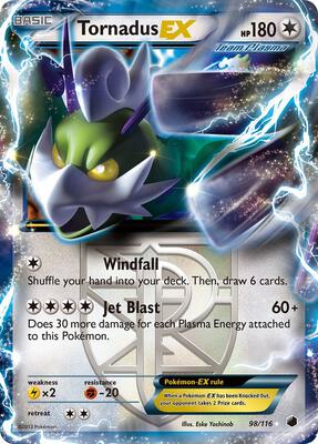 Tornadus EX (Team Plasma) card from Plasma Freeze