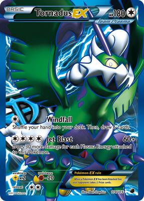 Tornadus EX (Team Plasma) (114 Full Art) card from Plasma Freeze
