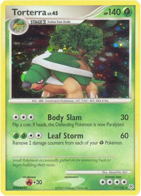 Torterra card from Diamond and Pearl