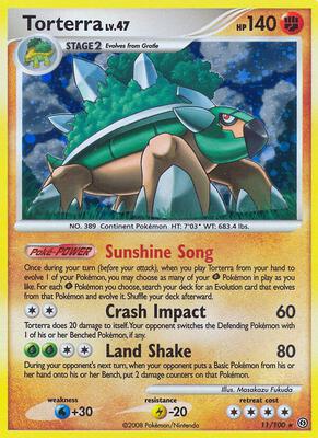 Torterra card from Stormfront