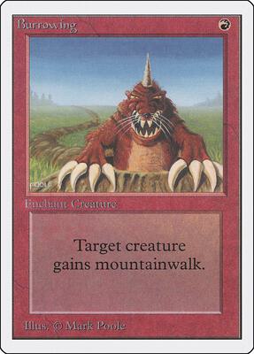 Burrowing card from Unlimited Edition