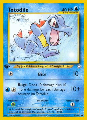 Totodile (80) card from Neo Genesis