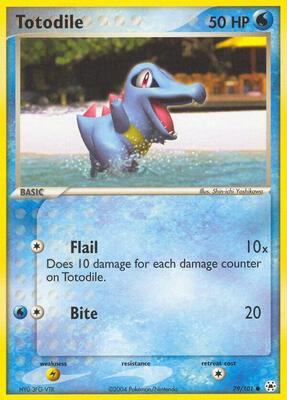 Totodile card from EX Hidden Legends