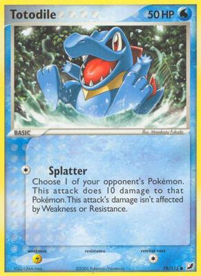 Totodile card from EX Unseen Forces