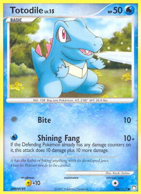 Totodile card from Mysterious Treasures