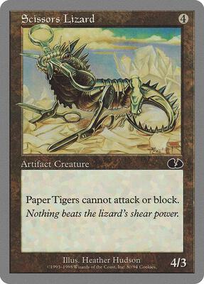 Scissors Lizard card from Unglued