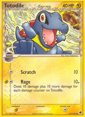 Totodile (Delta Species) card from EX Dragon Frontiers
