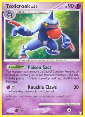 Toxicroak card from Mysterious Treasures