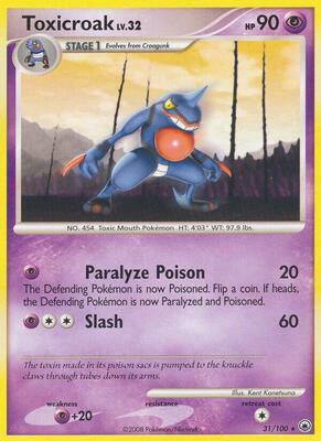 Toxicroak card from Majestic Dawn