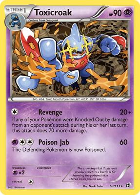 Toxicroak card from Legendary Treasures