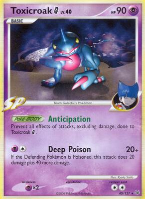 Toxicroak G card from Platinum
