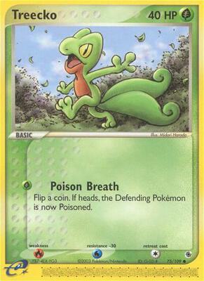Treecko - 75/109 card from EX Ruby and Sapphire