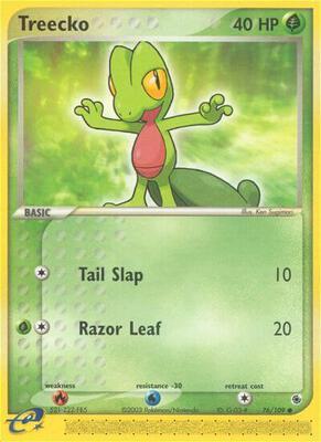 Treecko - 76/109 card from EX Ruby and Sapphire