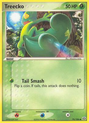 Treecko card from EX Emerald