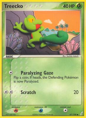 Treecko card from EX Crystal Guardians