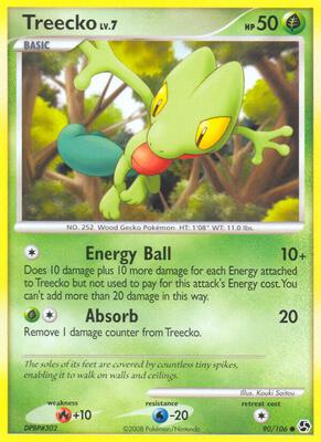 Treecko card from Great Encounters