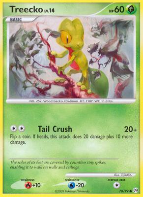 Treecko (78) card from Arceus