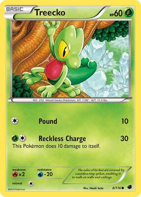Treecko card from Plasma Freeze