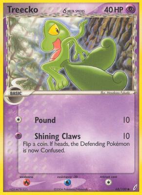 Treecko (Delta Species) card from EX Crystal Guardians