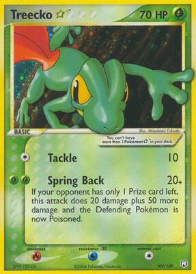 Treecko Star card from EX Team Rocket Returns