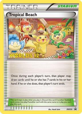Tropical Beach - BW50 (Worlds 12) card from Black and White Promos