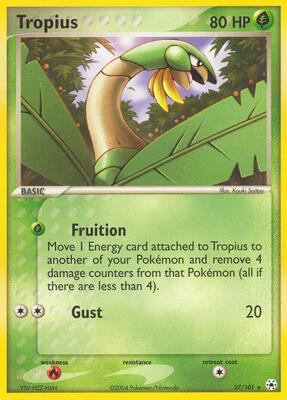 Tropius card from EX Hidden Legends