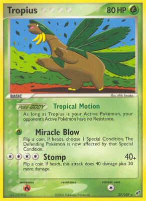 Tropius card from EX Deoxys
