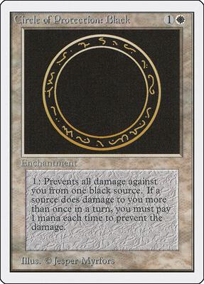 Circle of Protection: Black card from Unlimited Edition