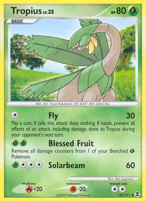 Tropius card from Rising Rivals
