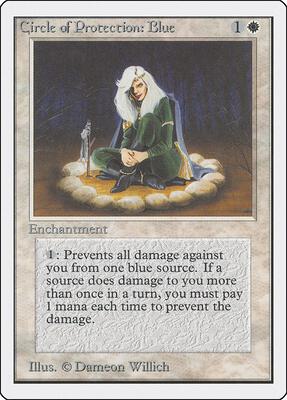 Circle of Protection: Blue card from Unlimited Edition