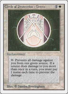 Circle of Protection: Green card from Unlimited Edition