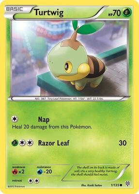 Turtwig card from Plasma Storm