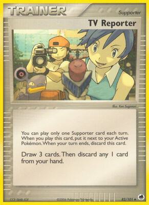 TV Reporter card from EX Dragon Frontiers