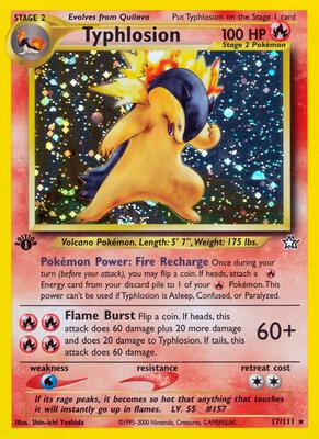 Typhlosion (17) card from Neo Genesis