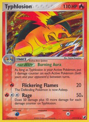 Typhlosion card from EX Unseen Forces