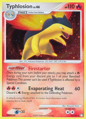 Typhlosion card from Mysterious Treasures