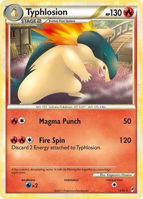 Typhlosion card from Call of Legends