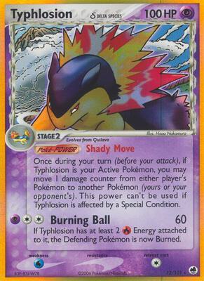 Typhlosion (Delta Species) card from EX Dragon Frontiers