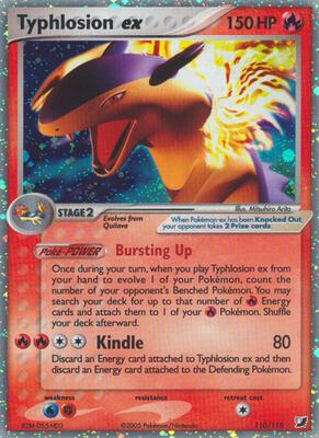 Typhlosion ex card from EX Unseen Forces